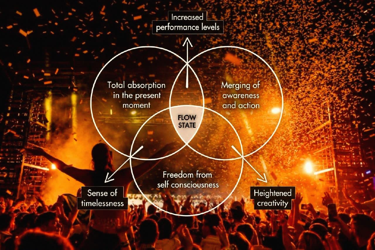 Por qué los mejores sets de DJ ocurren en estado de flow, cuando la música toma el control