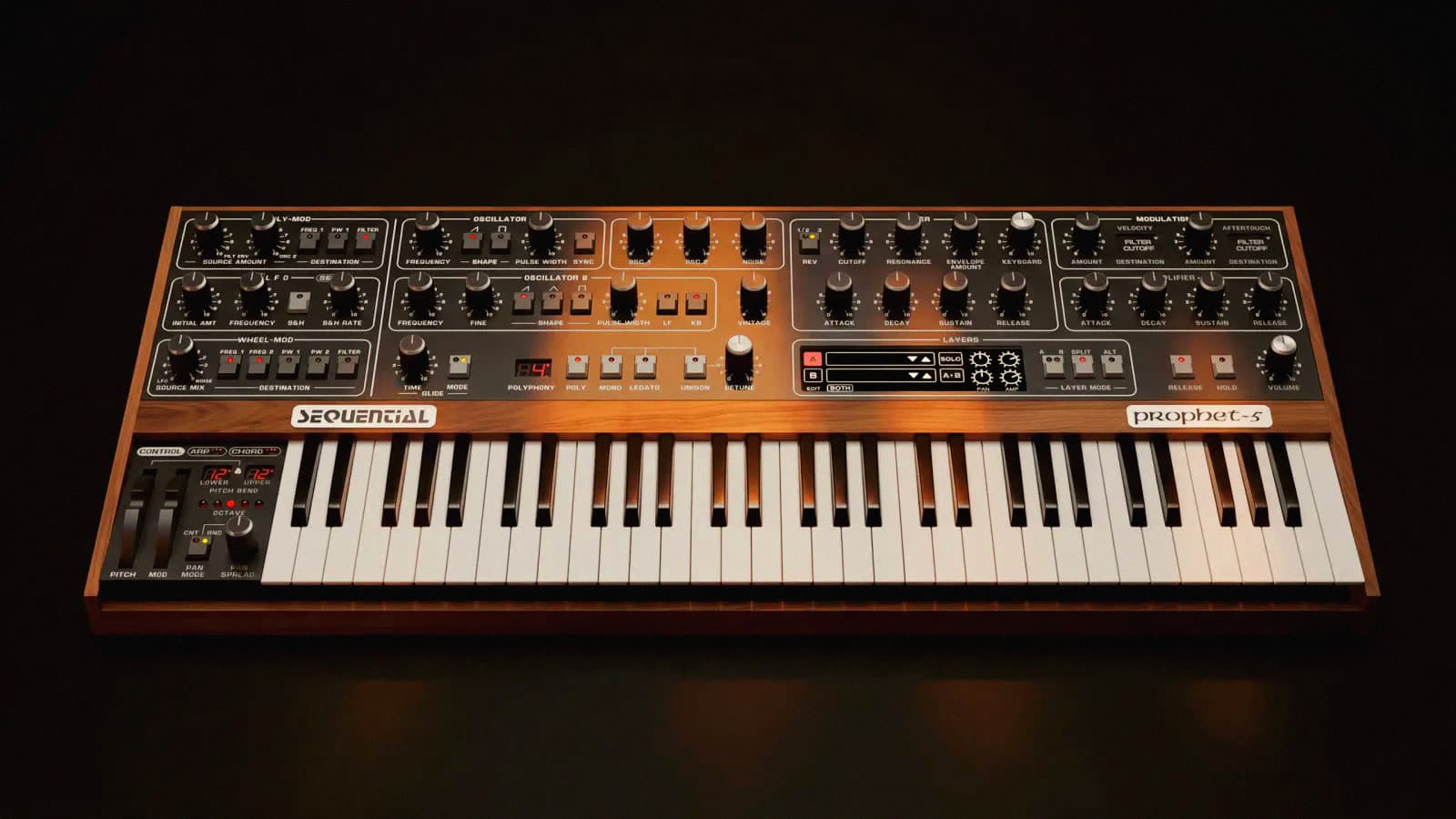 Der Prophet-5 wird ein offizielles Plug-in, mit allen drei Revisionen und MPE