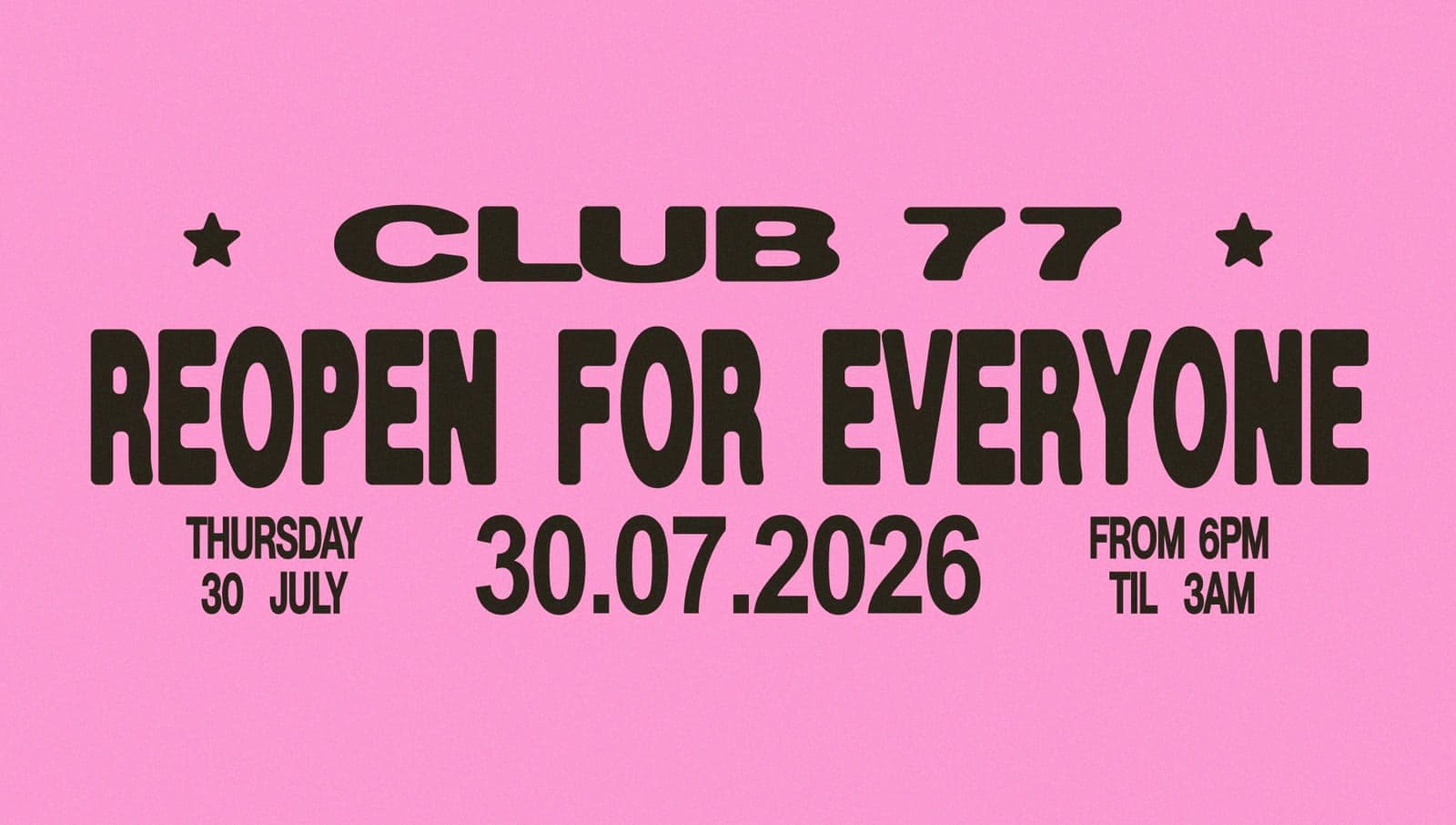 Club 77 Promised a June Comeback and Missed It. Sydney's Getting the Real One July 30.