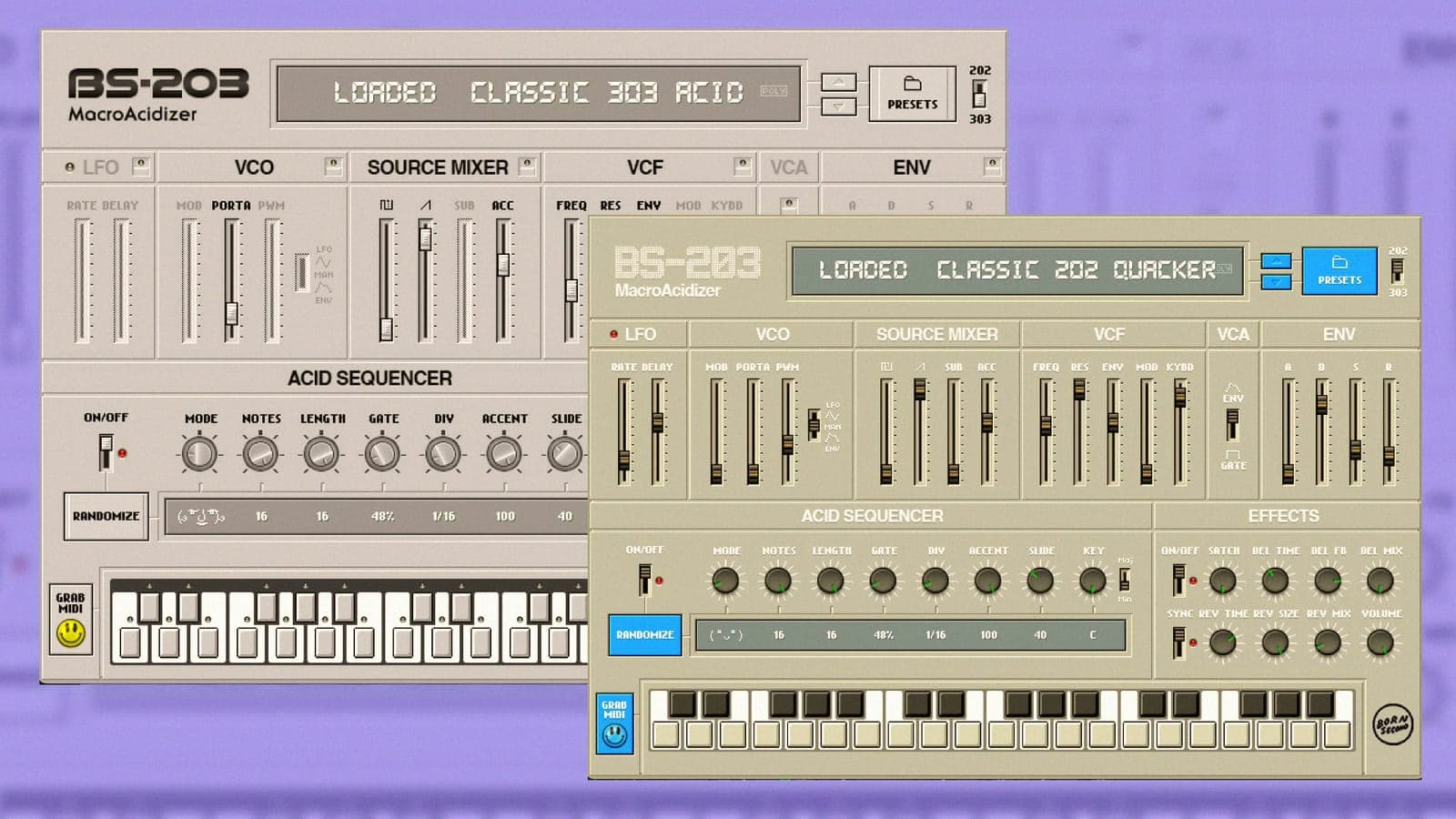Ein 25-Dollar-Plugin steckt TB-303, MC-202 und eine BassBoy in eine Box. Zählt generatives Acid noch als Spielen?