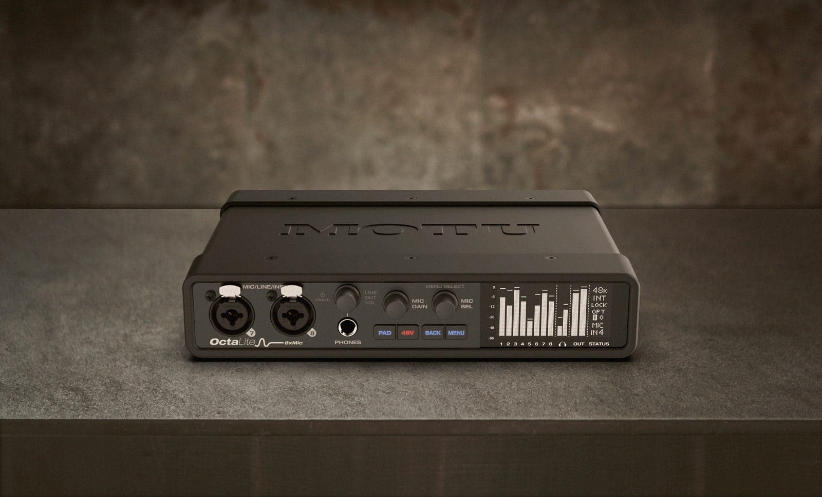 MOTU Just Squeezed Eight Mic Preamps Into Half a Rack Unit. Your Field Rig Just Got Lighter.