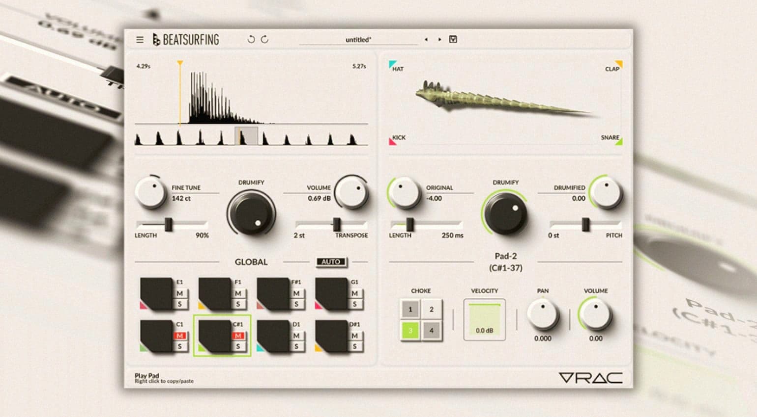 Dale una grabación de campo y te devuelve una batería. El VRAC de BEATSURFING es gratis.