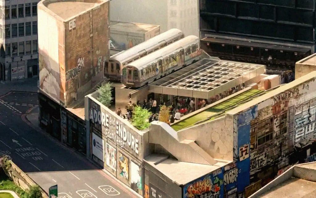 Durante veinte años, los vagones de metro del tejado de Village Underground estuvieron prohibidos para el público. Ahora puedes subir a bordo.