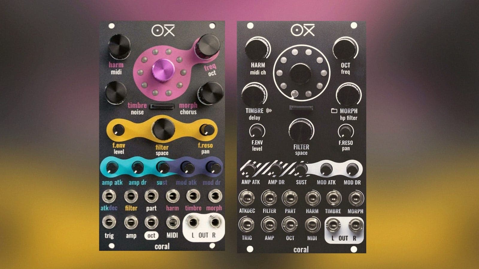 OXI Corals Synth-Engine-Bibliothek Hat Jetzt 27 Einträge. Euer Modul Speichert Nur 10 Gleichzeitig.