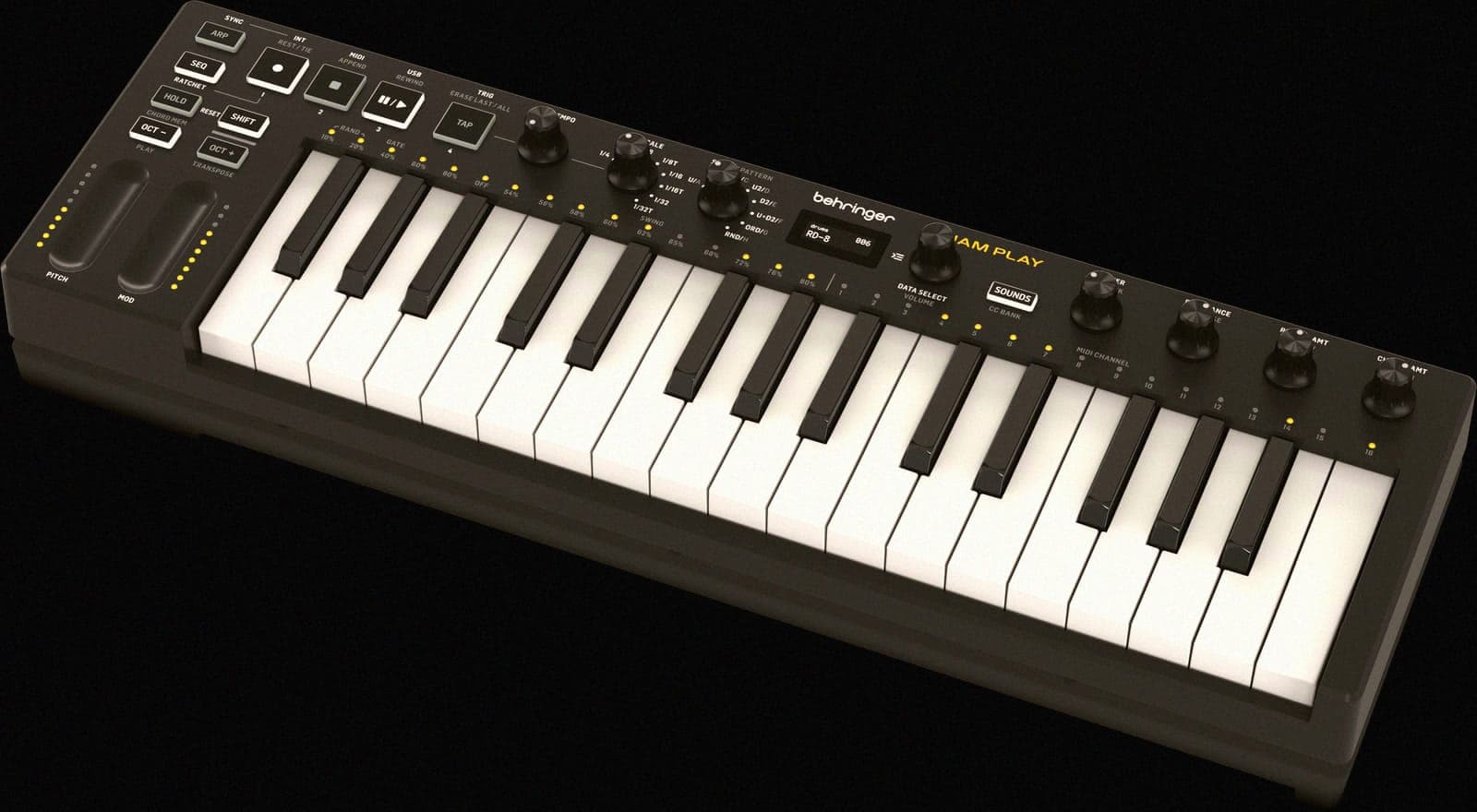 Behringers neue Tastatur verzichtet komplett auf den Computer. Die teurere Version bringt sogar einen Synth mit.